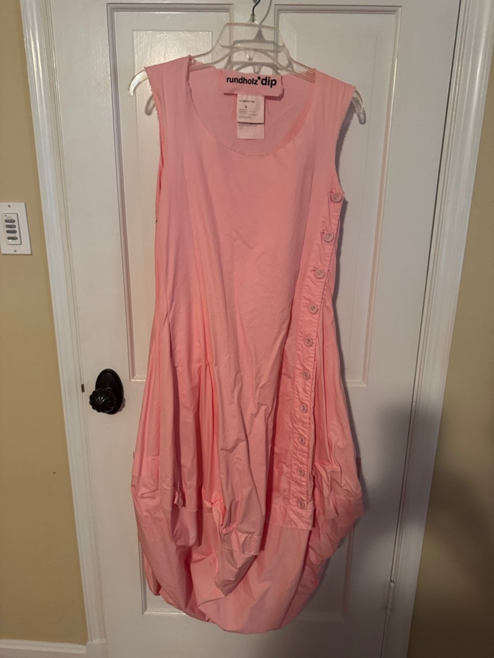 Rundholz Dip Pink Sleeveless Bubble Balloon Dress Vintage